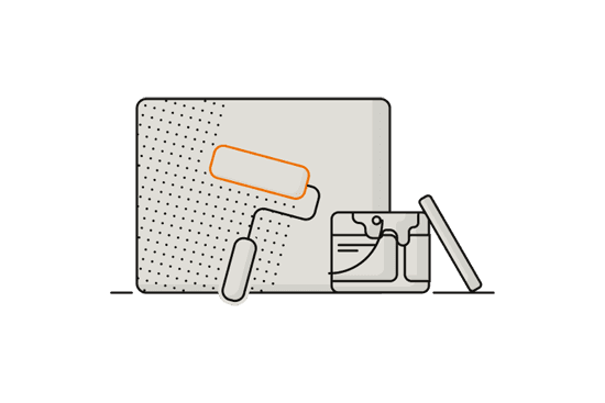 Mand vælger imellem flere forskellige lån på sin PC.