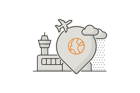 Familie går med sine kufferter sammen.